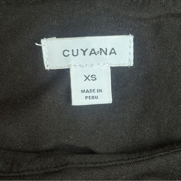 Cuyana Black Asymmetrical Overlay Dress Size X-Small - Picture 7 of 10